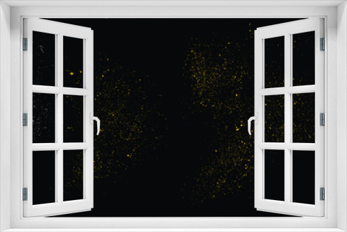 Fototapeta Naklejka Na Ścianę Okno 3D - Gold glitter dust texture decoration background design. Vector gradient luxury gold glitter on a black background