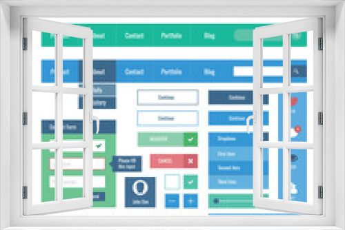 Flat ui kit design elements for webdesign