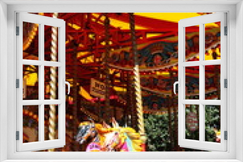 Fototapeta Naklejka Na Ścianę Okno 3D - Carousel horses