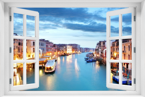 Fototapeta Naklejka Na Ścianę Okno 3D - Grand Canal - Venice from Rialto bridge