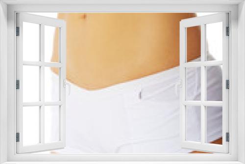 Woman's healthy belly