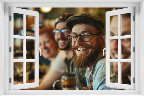 Baristas Gathering, Sharing a Laugh Together.