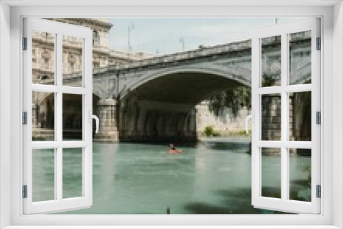 Vertical shot of the Ponte Umberto in Rome