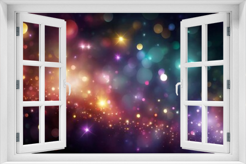 vector colorful sparkling background with lights and stars