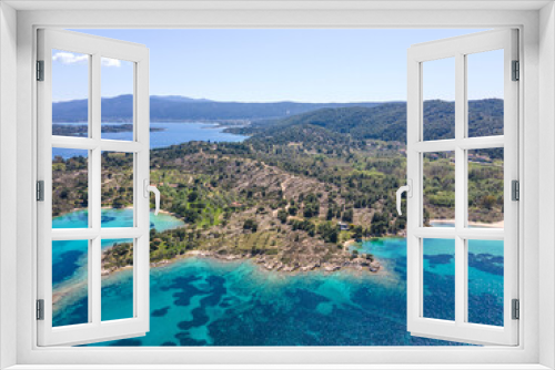 Fototapeta Naklejka Na Ścianę Okno 3D - Sithonia coastline near Lagonisi Beach, Chalkidiki, Greece