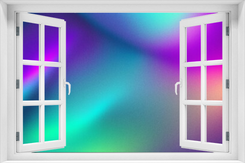 Fototapeta Naklejka Na Ścianę Okno 3D - Iridescence Grainy Gradient Abstract Background Poster Banner