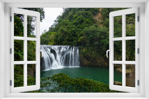 Fototapeta Naklejka Na Ścianę Okno 3D - Shifen Waterfall in Pingxi District at Taiwan
