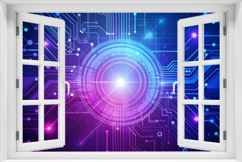 blue and purple technology background circ