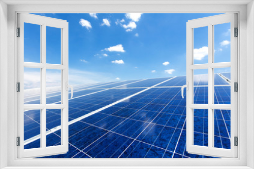 Fototapeta Naklejka Na Ścianę Okno 3D - Solar power for electric renewable energy from the sun