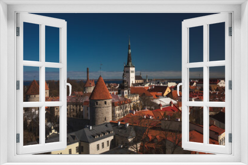 Fototapeta Naklejka Na Ścianę Okno 3D - Tallinn is the capital and most populous city of Estonia. Situated on a bay in north Estonia, on the shore of the Gulf of Finland of the Baltic Sea