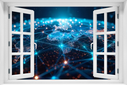 Complex Network Visualization Over Continental Outline