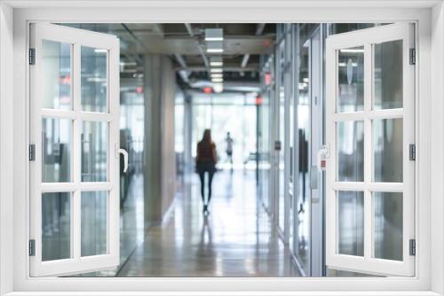 Clear wayfinding signage and designated zones for different activities streamline navigation in the office space.