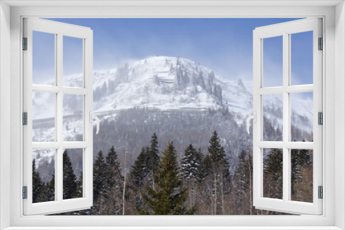 Fototapeta Naklejka Na Ścianę Okno 3D - St. Gotthard im Winter
