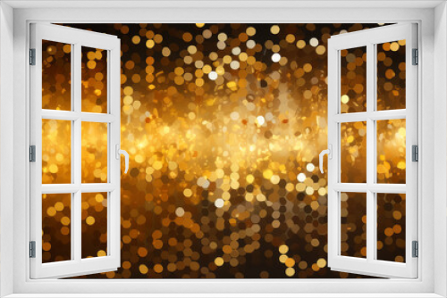 Golden Glitter Bokeh Lights Abstract Background