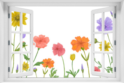Fototapeta Naklejka Na Ścianę Okno 3D - Png summer floral transparent background
