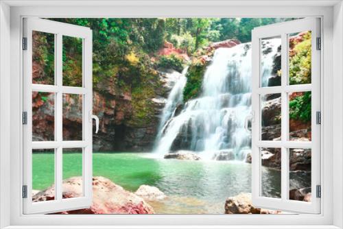Fototapeta Naklejka Na Ścianę Okno 3D - Kostaryka - wodospady
