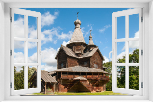 Fototapeta Naklejka Na Ścianę Okno 3D - Big wooden church