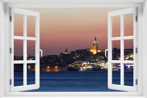 Fototapeta Naklejka Na Ścianę Okno 3D - Galata Tower in Istanbul, Turkey