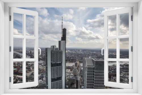 Fototapeta Naklejka Na Ścianę Okno 3D - cityscape frankfurt am main germany