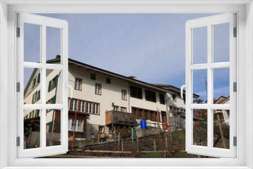 Fototapeta Naklejka Na Ścianę Okno 3D - Blick auf die Gemeinde Seegräben im Kanton Zürich in der Schweiz	
