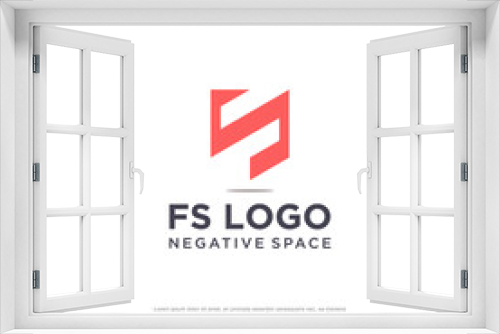 abstract F S logo design inspiration