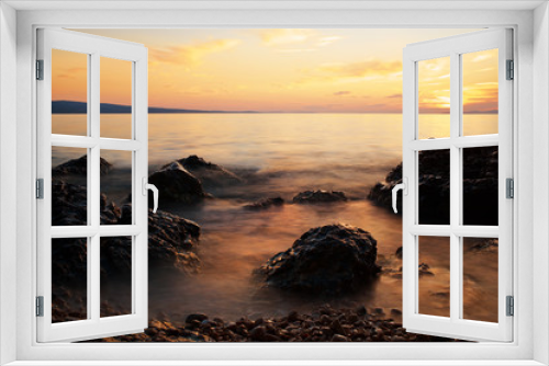 Fototapeta Naklejka Na Ścianę Okno 3D - Sunset on adriatic sea