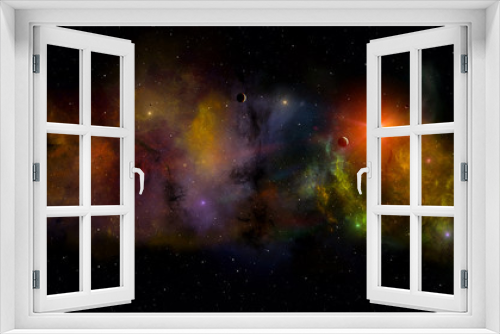 Fototapeta Naklejka Na Ścianę Okno 3D - Multicolor Nebula