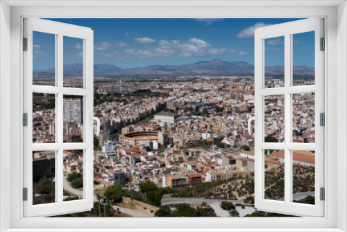 Fototapeta Naklejka Na Ścianę Okno 3D - Panorama of Alicante (Costa Blanca, Spain) with a view of the bull ring (Placa de bous, toros, corrida) and characteristic Spanish buildings