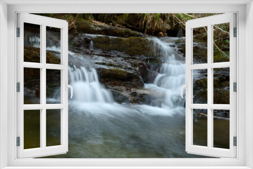 Fototapeta Naklejka Na Ścianę Okno 3D - Lamiña Waterfalls in the Saja-Besaya Natural Park. Cantabria. Spain