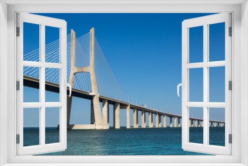 Fototapeta Naklejka Na Ścianę Okno 3D - Vasco da Gama Bridge in Lisbon