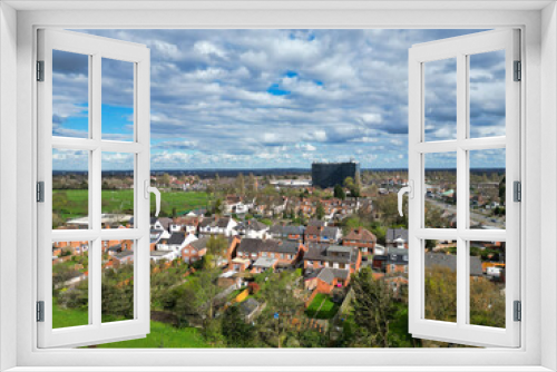 Fototapeta Naklejka Na Ścianę Okno 3D - Aerial View of Residential District at Birmingham City of England United Kingdom, March 30th, 2024
