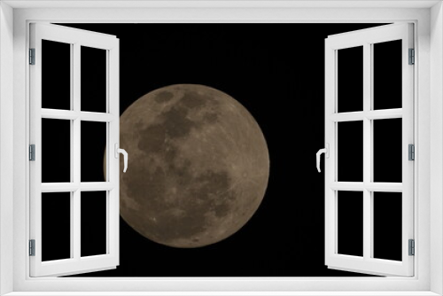 Fototapeta Naklejka Na Ścianę Okno 3D - The full moon is a lunar phase that occurs when the Moon is completely illuminated as seen from Earth. This happens when the Earth is directly between the Sun and the Moon
