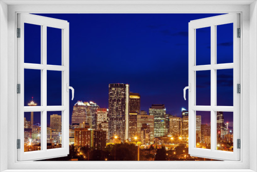 Fototapeta Naklejka Na Ścianę Okno 3D - Evening panorama of Calgary