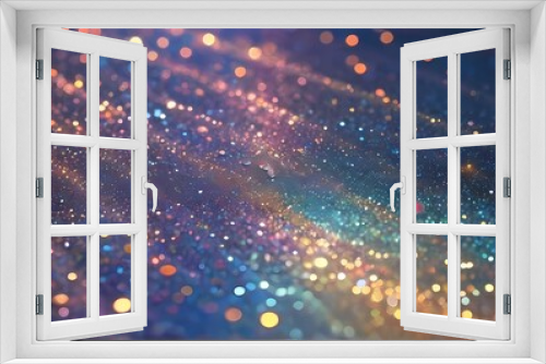 美しい透明度の高い虹色グリッターミストとキラキラ金の水の飛沫マクロ撮影テクスチャスタイル写真壁紙	
