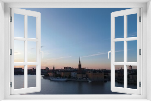 Fototapeta Naklejka Na Ścianę Okno 3D - tramonto a stoccolma