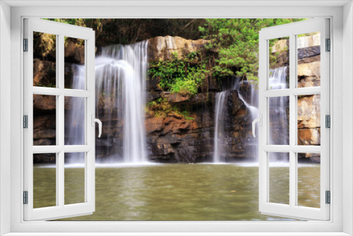 Fototapeta Naklejka Na Ścianę Okno 3D - White stream waterfall in Thailand