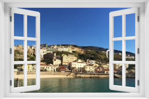 Fototapeta Naklejka Na Ścianę Okno 3D - Pizzo Calabro, panoramica molo castello, Calabria Italia