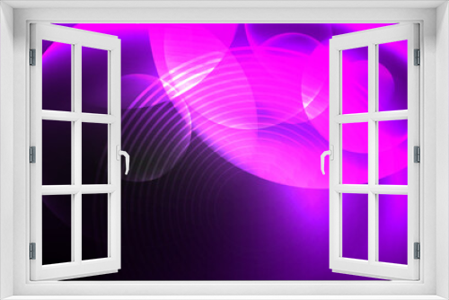 Fototapeta Naklejka Na Ścianę Okno 3D - Colorful swirl of purple, violet, pink, and magenta lights on a black background creates an electric blue gaslike circle pattern. Stunning visual effect lighting