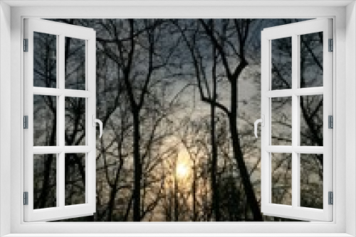 Fototapeta Naklejka Na Ścianę Okno 3D - закат 