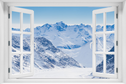 Fototapeta Naklejka Na Ścianę Okno 3D - Swiss mountain, Jungfrau, Switzerland, ski resort
