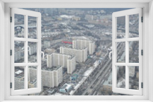 Fototapeta Naklejka Na Ścianę Okno 3D - View from Ostankino television tower
