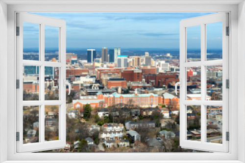 Fototapeta Naklejka Na Ścianę Okno 3D - Panoramic of downtown Birmingham, Alabama, from Vulcan Park