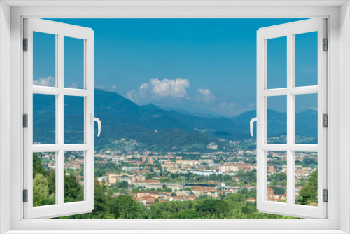 Fototapeta Naklejka Na Ścianę Okno 3D - View of medieval Bergamo timelapse - beautiful medieval town in north Italy