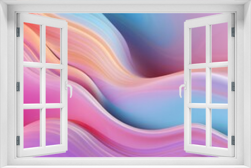 A colorful, abstract painting with a purple and pink background and a blue