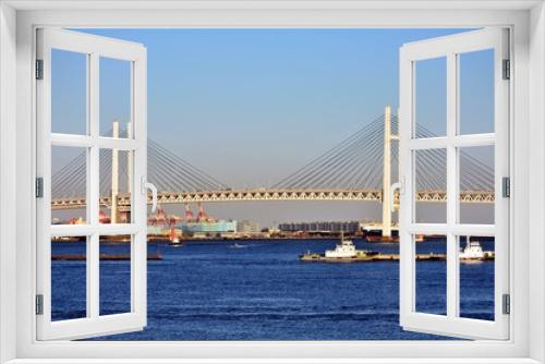 Fototapeta Naklejka Na Ścianę Okno 3D - Yokohama bay bridge