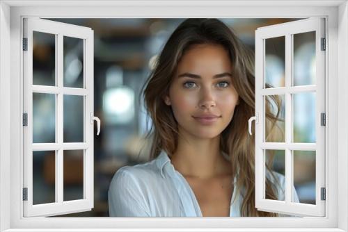 Confident and Elegant Businesswoman in Modern Workplace