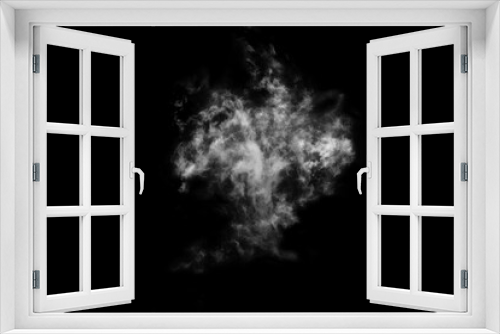 Fototapeta Naklejka Na Ścianę Okno 3D - Textured cloud,Abstract black,isolated on black background
