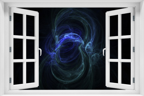 Fototapeta Naklejka Na Ścianę Okno 3D - New blue ring fractal