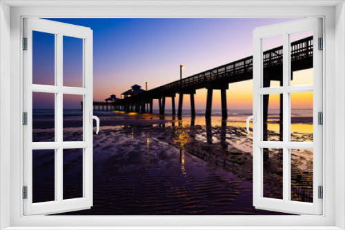 Fototapeta Naklejka Na Ścianę Okno 3D - Pier at Sunset in Florida