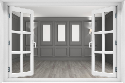 Fototapeta Naklejka Na Ścianę Okno 3D - Empty interior 3d rendering